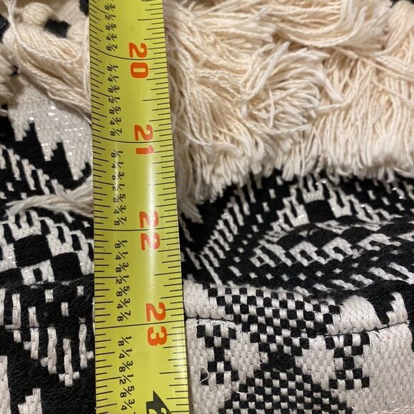 Woven Tribal Boho Style Tote Bag With Tassels - Picture 12 of 13